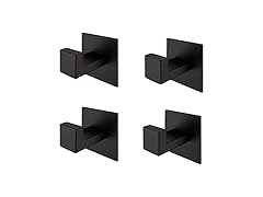 Melairy Towel Hook Steel Black 4pc