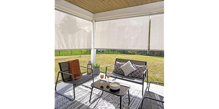 Coolaroo Outdoor Roller Shade with Wand - 95% UV