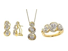 White Diamond 3pc Set, 0.1ct