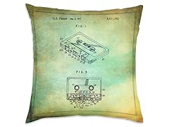 Cassette Tape Recorder Throw Pillow