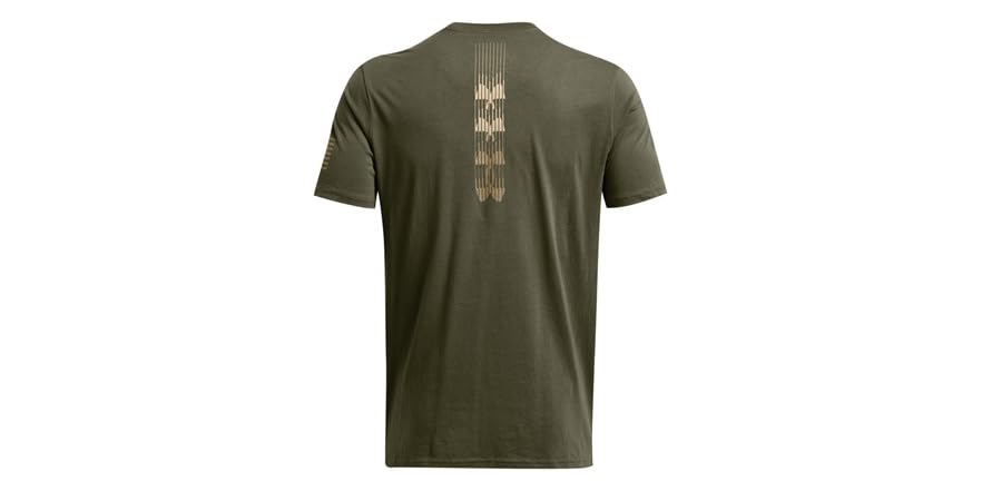 T-shirt Under Armour Freedom Spine – Coupe Ample, Vert Marine OD – Homme – Taille S – Séchage Rapide