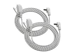 Clear Power 2pk 9ft 3 Outlet Fabric Indoor Ext Cord 16/2