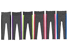 6Pk Side Color Sports Leggings