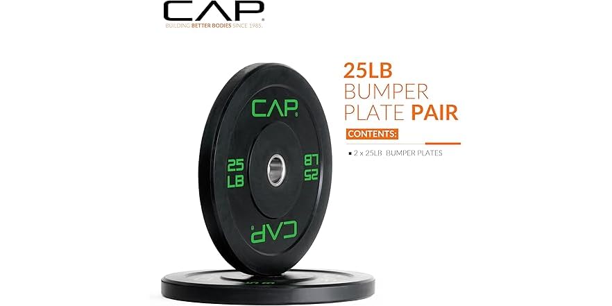 CAP Barbell Economy Plate Set, 25lbs Pair