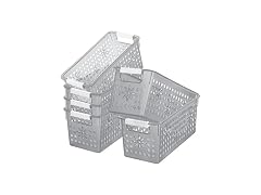Cetomo Plastic Storage Box  Clear Black, 6 Pack 