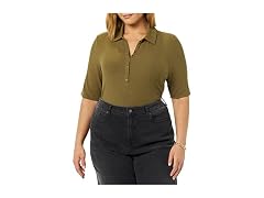 Amazon Essentials Women (XS) Fine Rib Polo Shirt