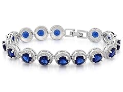 White Gold Plated Swarovski Elements Design Tennis Bracelet