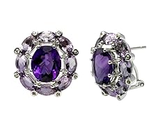 SS Amethyst Earrings w/ Omega Backs