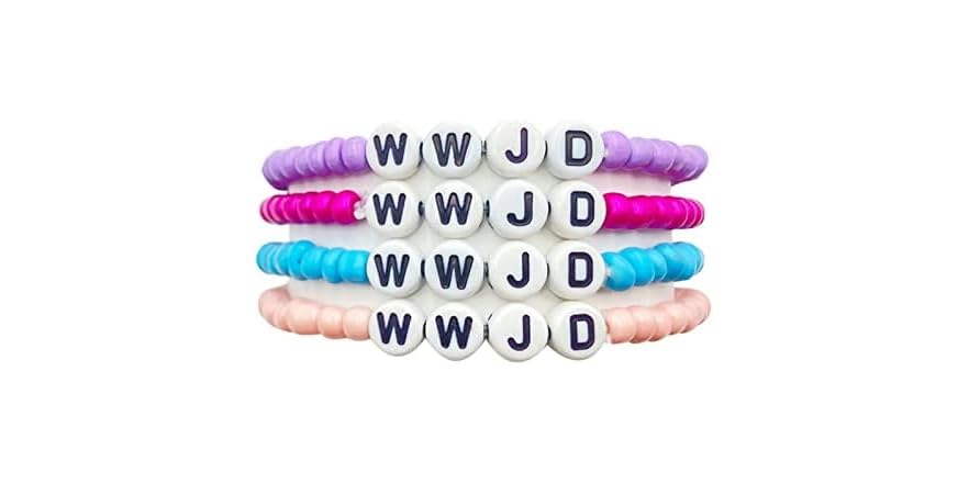Taichell 4Pcs WWJD Bracelets