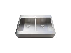 Kingston Brass Sink, Brushed Stainless Steel/Polished Chrome