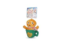 Bow Wow Pet Gingerbread Xmas Mug Squeaky Plush Dog Toy