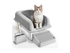 VEVOR Stainless Steel Cat Litter with Lid