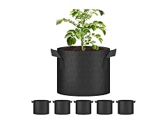 YSSOA YSSOA 5 Pack 5 Gallon Grow Bags, Aeratio