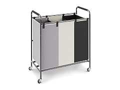 3-Section Laundry Basket, Heavy Duty Laundry