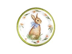 Mud Pie Easter Bunny Glass Platter