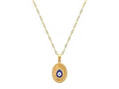 18K Gold Plated Evil Eye Necklace
