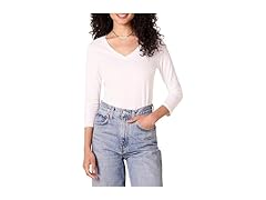 Amazon Essentials Women 2-Pack 3/4 Sleeve V-neck