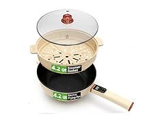 NutriChef 2 In 1 Electric Frying Pan & Steamer