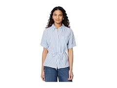 Amazon Essentials Women (XS) Shirt Blue White Even
