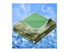 inhand Cooling Blanket Twin Dark Green