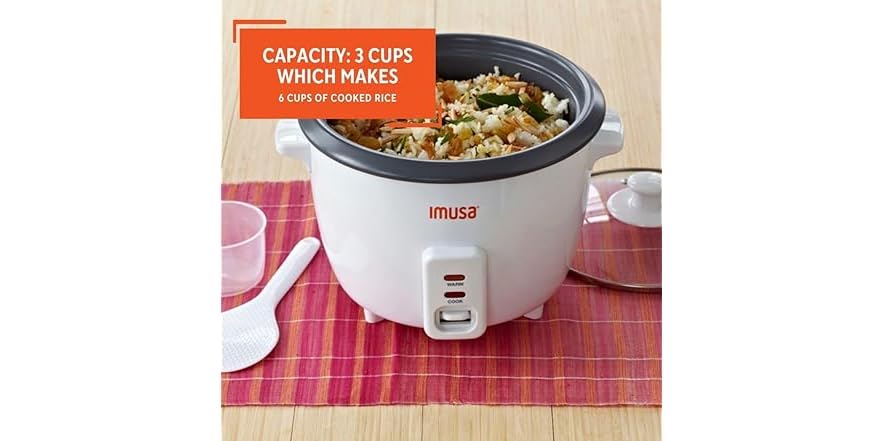 IMUSA Nonstick Rice Cooker – Fast & Easy Cooking Solution - Image 3