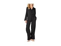 AE Womens Satin Long Sleeve PJ Set