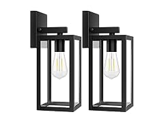Outdoor Wall Lights 2-Pack Black