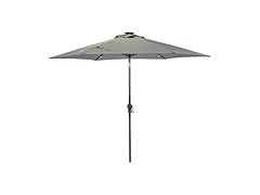 Sun-Ray Umbrella 9 Ft Solar Round Grey