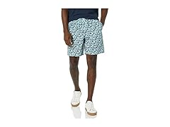 Mens 8 Drawstring Walk Shorts Green Floral (XL)