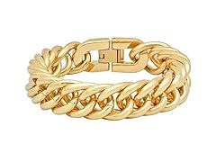 Ladies 18k Gold Plated Chain Link Bracelet