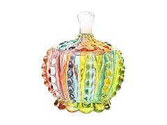 Homoyoyo Colorful Glass Candy Jar w/Lid