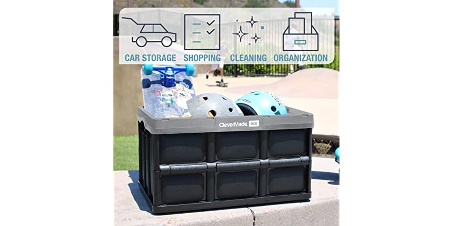 CleverMade 62L Collapsible Bins 3pk, No Lids