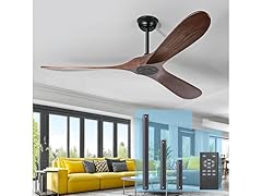 Zronon Outdoor Ceiling Fan No Light