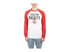 Ultra Game Men's NBA Rockets Raglan Tee (S)