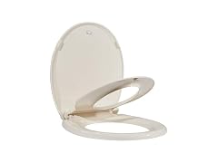Takywep Toilet Seat Round Flat Toilet, Ivory