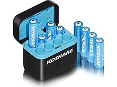 (8 Pack) Rechargeable Batteries Ni-MH AA