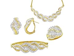 White Diamond 4pc Set, 2ct