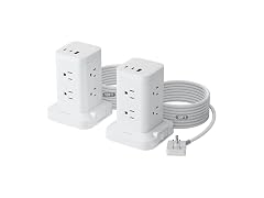 TAGZILO 2-Pack Power Strip 8-Outlet 10ft