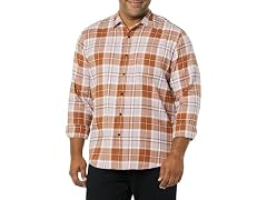 Amazon Essentials Men (S) Shirt Mauve Rust Plaid