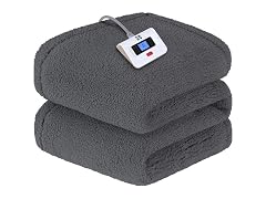 Warmrest Electric Heated Blanket Soft Sherpa, 80"x84"