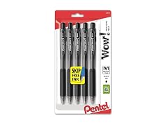 Pentel Wow! Retractable Ballpoint Pen, Black
