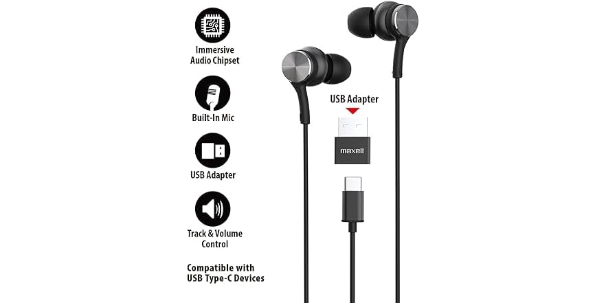 Maxell USB-C Wired Earbuds