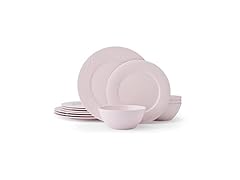 Miksa Trellis Pink Bone China Service for 4