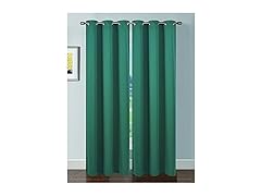 Bella Luna Ana Woven Room Darkening 76 x 84 in. Grommet  Curtain Panel Pair, Teal