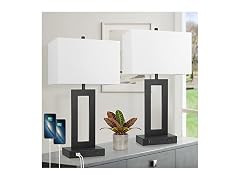 TOBUSA  22" Table Lamp Set of 2, Modern Touch