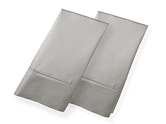 800TC 100% Cotton Pillowcases-S/2-Silver-King