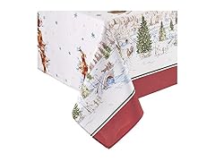 Elrene Home Fashions Santa Sleighride Tablecloth
