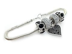 Fiora ''The Tuxedo Heart'' Bead Bracelet