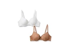 (2 PK) Amazon Essentials Womens Lace Wired Bra