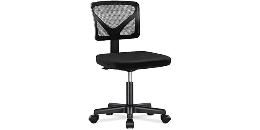 MCQ Mid Back Armless Ergonomic Mesh Lumb
